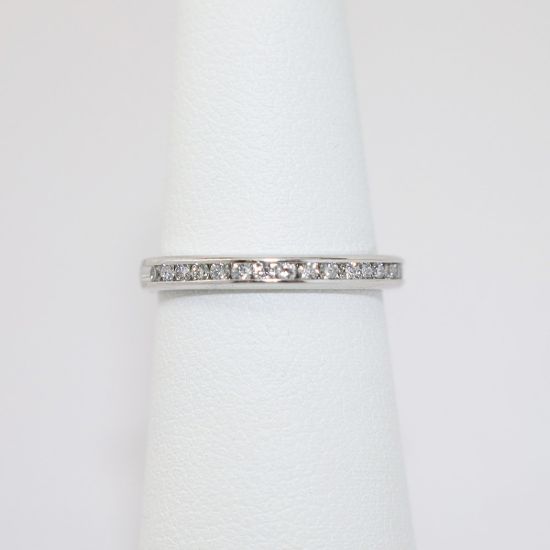 Picture of 14K White Gold Channel Set Diamond Wedding Band