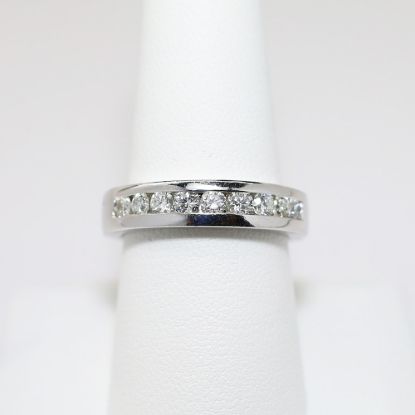 Picture of 14K White Gold Channel Set Diamond Wedding Band