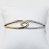 Picture of 14K Two Tone Gold Diamond Bangle Bracelet