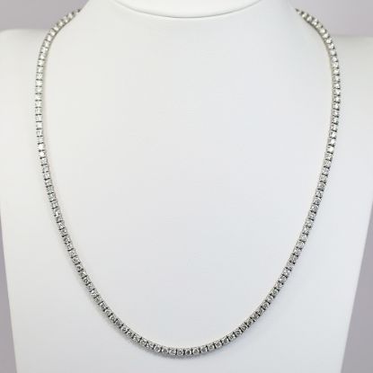 Picture of 14K White Gold 12.58 CT Diamond Tennis Necklace