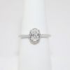 Picture of 14K White Gold Oval Brilliant Cut Diamond Engagement Ring