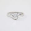 Picture of 14K White Gold Oval Brilliant Cut Diamond Engagement Ring