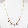 Picture of 14K Yellow Gold Ruby & Diamond Dangle Necklace