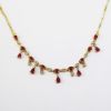 Picture of 14K Yellow Gold Ruby & Diamond Dangle Necklace