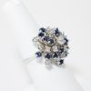 Picture of 14K White Gold Diamond & Sapphire Cocktail Ring