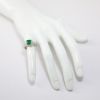 Picture of 18K Two Tone Gold Emerald & Diamond Ring