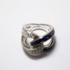 Picture of 18K White Gold Pave Diamond & Channel Set Sapphire Ring