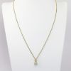 Picture of 14k Yellow Gold, Old European Round Cut Diamond &  Diamond Cluster Accent Pendant