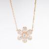 Picture of 18k Rose Gold & Diamond Flower Necklace