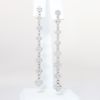 Picture of 18K White Gold Diamond Dangle Clover Earrings