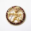 Picture of Rare Vintage Mid Century Lucien Piccard 14k Gold, Garnet & Ruby Cherub Brooch