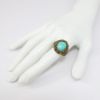 Picture of Antique Chinese Export Gilt Silver, Turquoise & Enamel Adjustable Ring