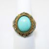 Picture of Antique Chinese Export Gilt Silver, Turquoise & Enamel Adjustable Ring