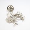 Picture of Rare Sterling Silver & Marcasite Hidden Face Hamilton Winding Brooch Watch Shaped Like Donkey, Cart & Driver