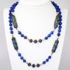 Picture of Vintage Chinese Export Gilt Sterling Silver, Cloisonné Enamel & Lapis Lazuli Beaded Necklace
