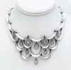 Picture of 1950's Antonio Pineda .970 Silver & Moonstone Cabochon Waterfall Necklace