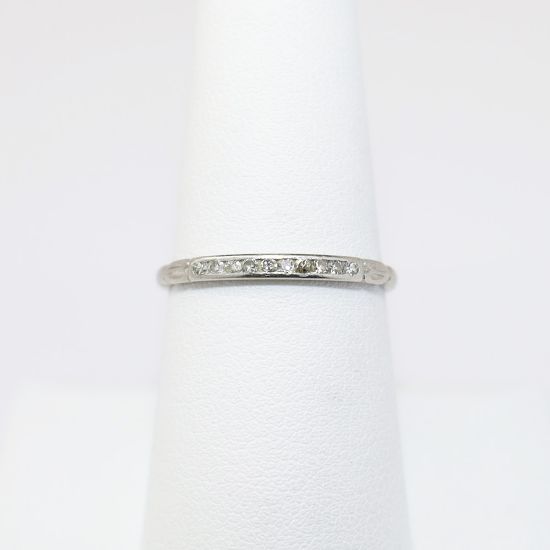 Picture of Art Deco Era Iridium Platinum & Diamond Wedding Band