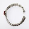 Picture of Antique Art Deco Era Sterling Silver, Czech Glass & Rhinestone Bracelet
