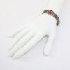 Picture of Antique Art Deco Era Sterling Silver, Czech Glass & Rhinestone Bracelet