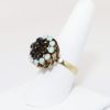 Picture of Vintage 10k Gold, White Opal & Blue Sapphire Thai Princess/Harem Style Ring