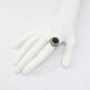 Picture of Vintage 10k Gold, White Opal & Blue Sapphire Thai Princess/Harem Style Ring