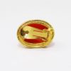 Picture of Vintage Kenneth Jay Lane (KJL) Faux Coral & Gold Tone Metal Clip-On Earrings