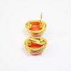 Picture of Vintage Kenneth Jay Lane (KJL) Faux Coral & Gold Tone Metal Clip-On Earrings