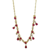 Picture of 14K Yellow Gold Ruby & Diamond Dangle Necklace
