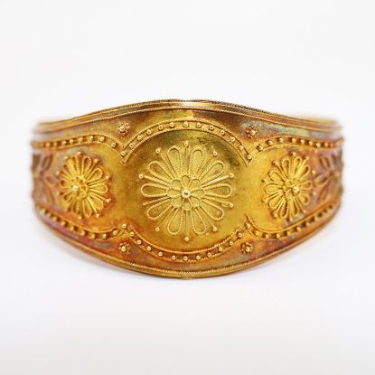 Picture of Vintage 18k Gold Etruscan Revival Bracelet with Applied Beading