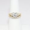Picture of 0.98ct Round Brilliant Cut Diamond Ring Bridal Set, 14k Yellow Gold