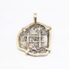 Picture of Circa 1750 Spanish 2 Reales Treasure Coin Pendant in 18k Yellow Gold Bezel