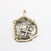 Picture of Circa 1750 Spanish 2 Reales Treasure Coin Pendant in 18k Yellow Gold Bezel
