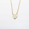 Picture of Opal and Diamond Heart Necklace, 14k Yellow Gold