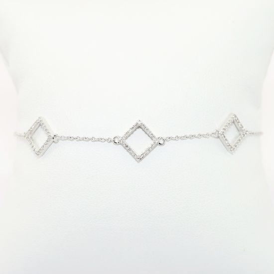 Picture of Diamond Bracelet, Geometric Design, 14k White Gold