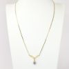 Picture of Tanzanite and Diamond Necklace, 14k Yellow Gold