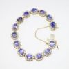 Picture of Tanzanite and Diamond Bracelet, 14k Yellow Gold