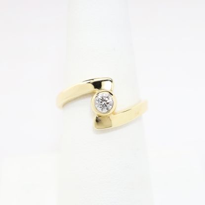 Picture of 0.20ct Round Brilliant Cut Diamond Ring, 14k Yellow Gold