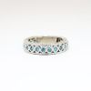 Picture of Blue Diamond Band Style Ring, 14k White Gold