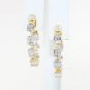 Picture of 18k Yellow Gold Diamond Baguette Oval Hoops