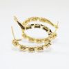 Picture of 18k Yellow Gold Diamond Baguette Oval Hoops