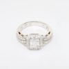 Picture of Baguette & Single Cut Diamond Ring, 18k White Gold