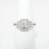 Picture of Baguette & Single Cut Diamond Ring, 18k White Gold