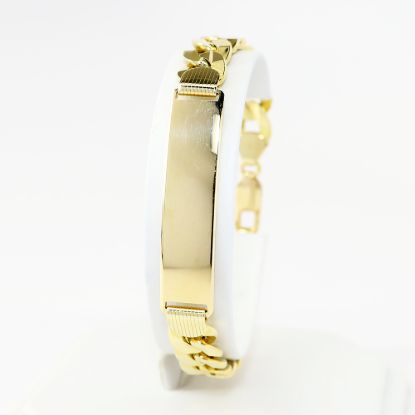 Picture of 14k Yellow Gold Curb Chain ID Bracelet