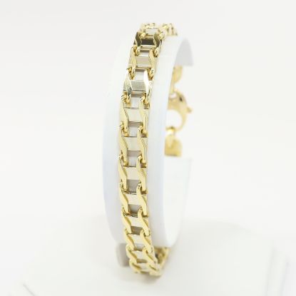 Picture of 14k Yellow Gold Fancy Link Chain Bracelet