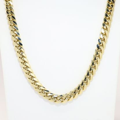 Picture of 24" 14k Yellow Gold Flat Curb Chain Necklace