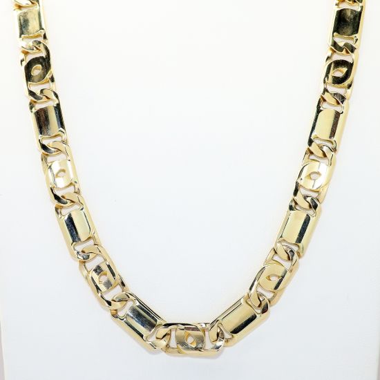 Picture of 24.5" 14k Yellow Gold Squared Gucci Link Chain Necklace