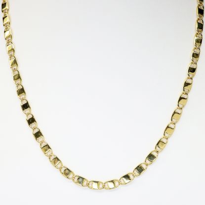 Picture of 18" 18k Yellow Gold Fancy Link Curb/Mariners Chain Necklace