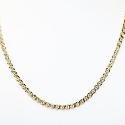 Picture of 18" 2-Tone 10k Gold Textured Mariner/Anchor Chain Necklace
