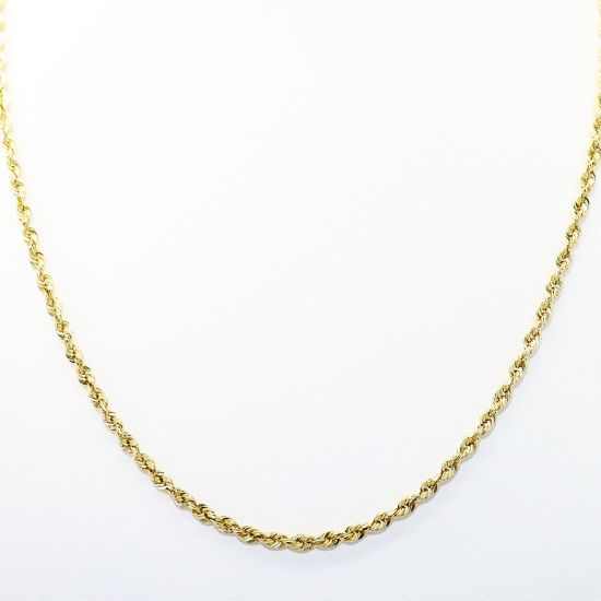 Picture of 18" 14k Yellow Gold Rope Chain Necklace