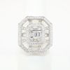 Picture of Diamond Baguette Cut Cage Ring in 18k White Gold